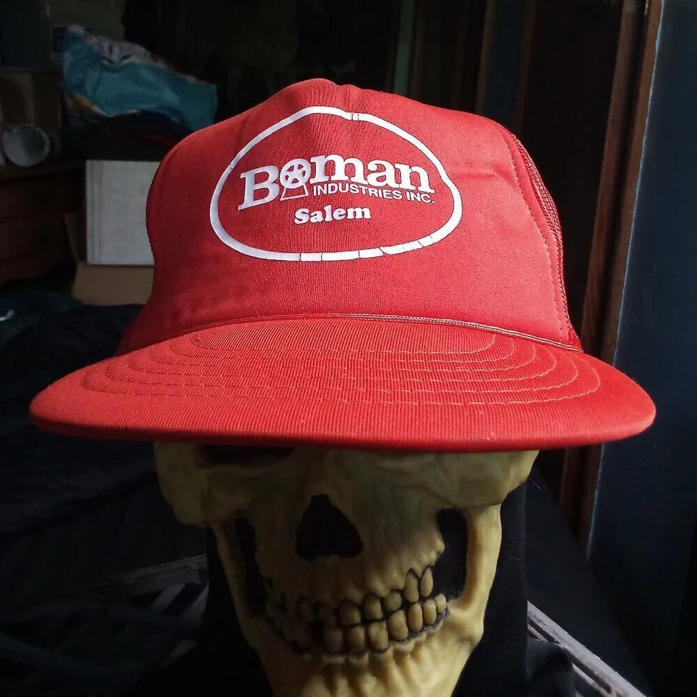 Deadstock Vintage Boman Industries Salem Snap Trucker Hat Cap